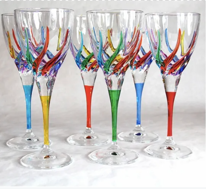 Trix Multi Color Italian Crystal Glassware – Portico Shop