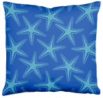 Seaglass Starfish Blue Pillow Cover