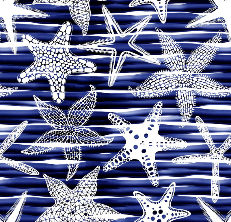 Blue Sea Stars Pillow Cover