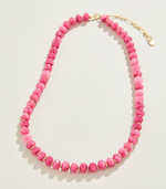 Oval Stone Beaded Necklace