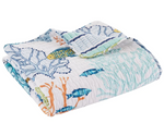 Quilted Throw Deep Sea