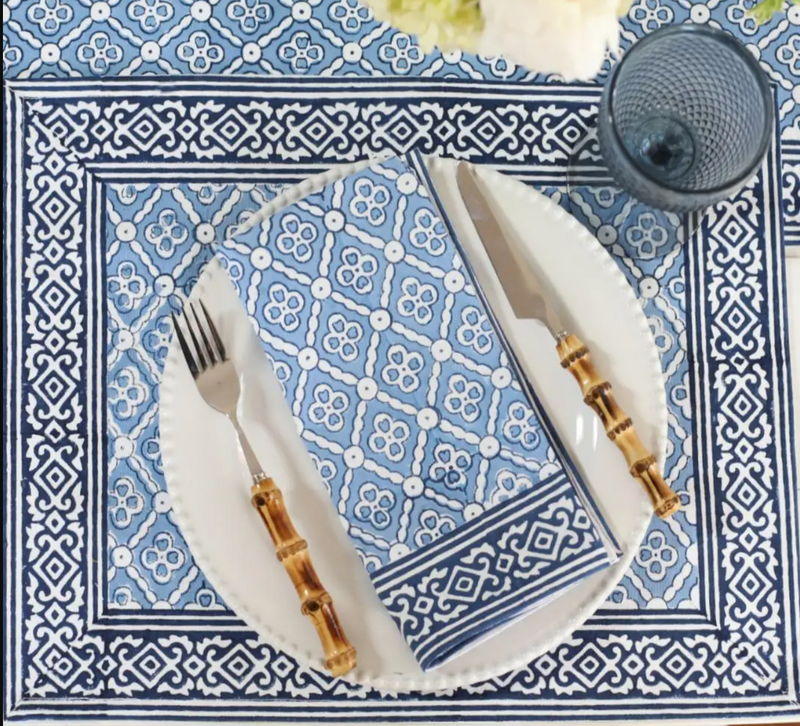 Table Linens Seville Blue