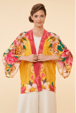 Kimono Jacket Floral Mustard