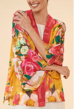 Kimono Jacket Floral Mustard