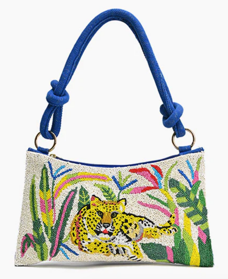 Leopard Beaded Bag