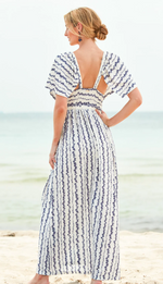 San Sebastian Flutter Sleeve Maxi