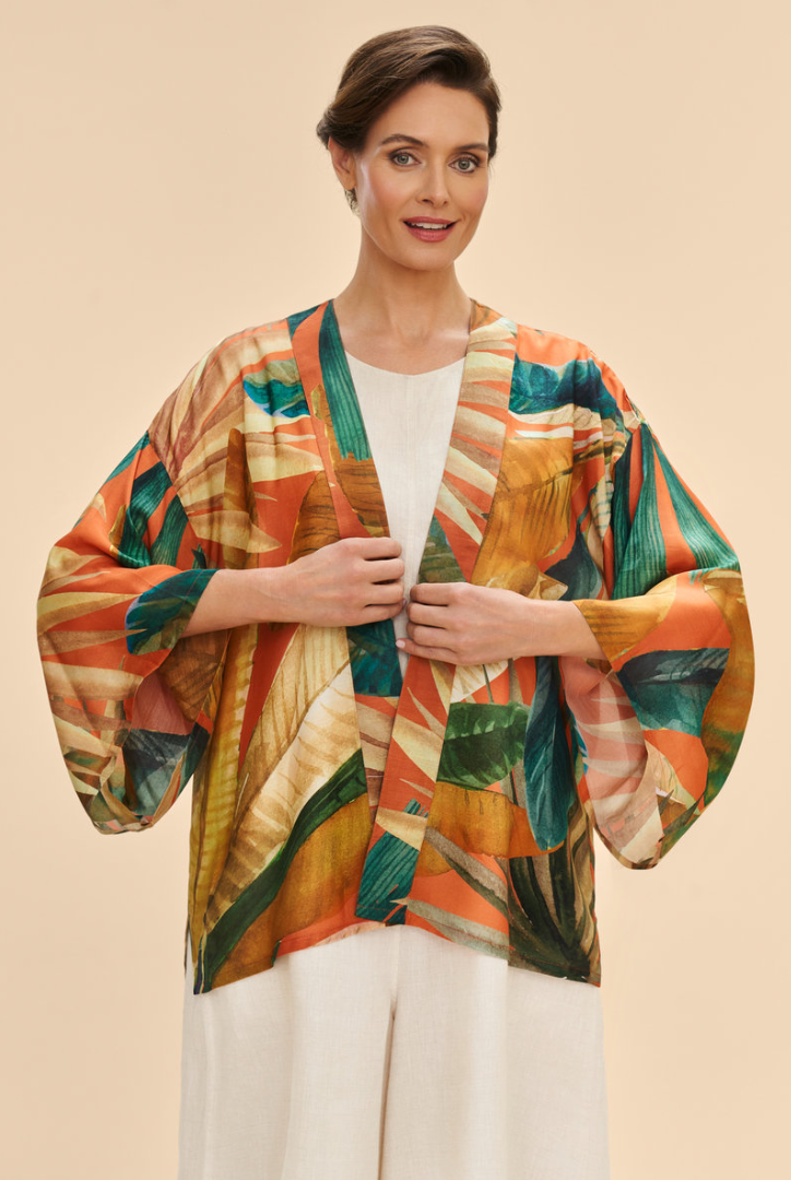 Kimono Jacket Painted Palms