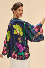 Kimono Jacket Exotic Evening Ink