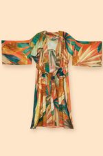 Kimono Gown Painted Palms