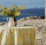 Table Linens La Mer Blue & Yellow