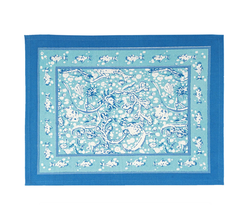 Table Linens La Mer Aqua