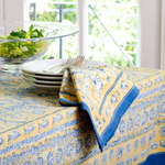 Table Linens La Mer Blue & Yellow