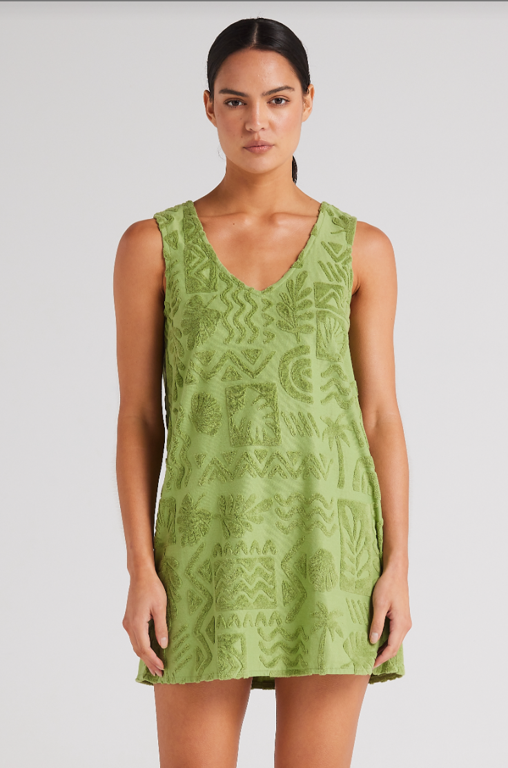 Mai Tai Tunic Dress Palm