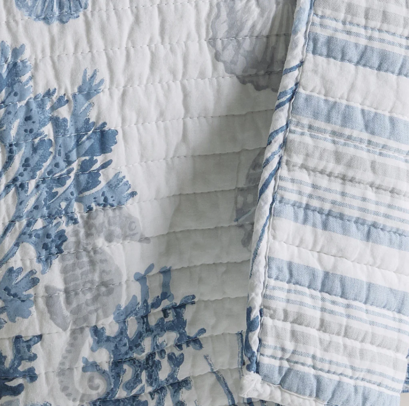 Quilted Throw Coral Landing