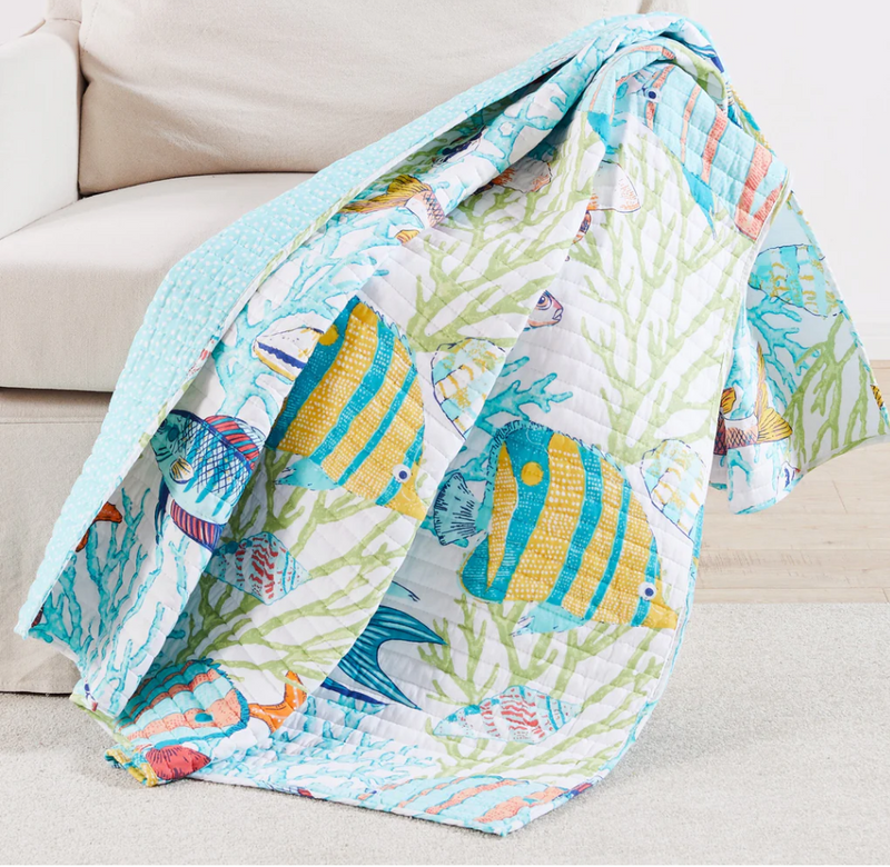Quilted Throw Beach Walk