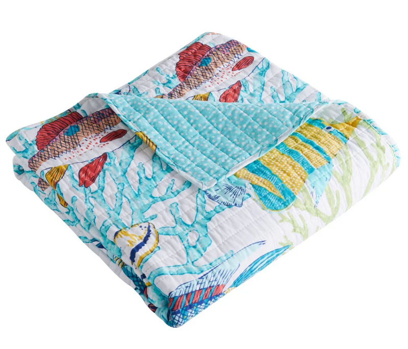 Quilted Throw Beach Walk