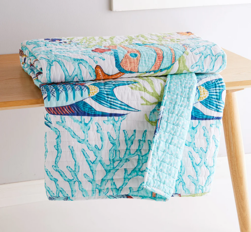 Quilted Throw Beach Walk