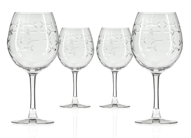 School Of Fish Glassware Set/4