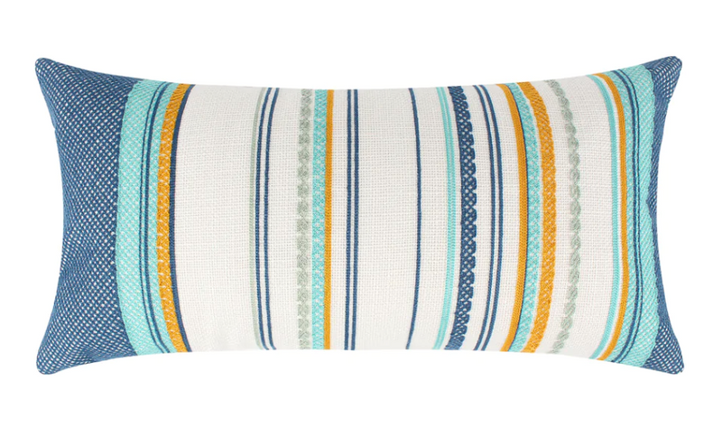 Calico Blue Stripe Pillow
