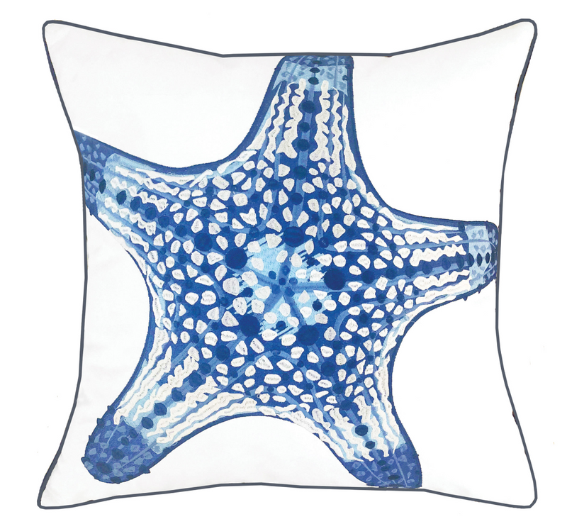 Blue Starfish Pillow