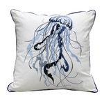 Blue Jellyfish Pillow