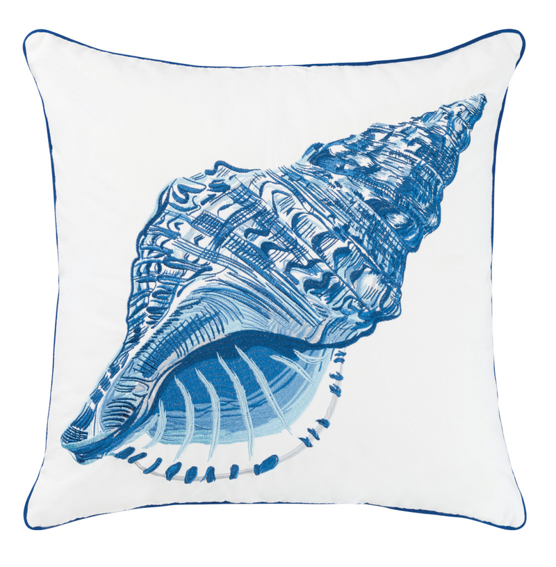 Blue Conch Pillow
