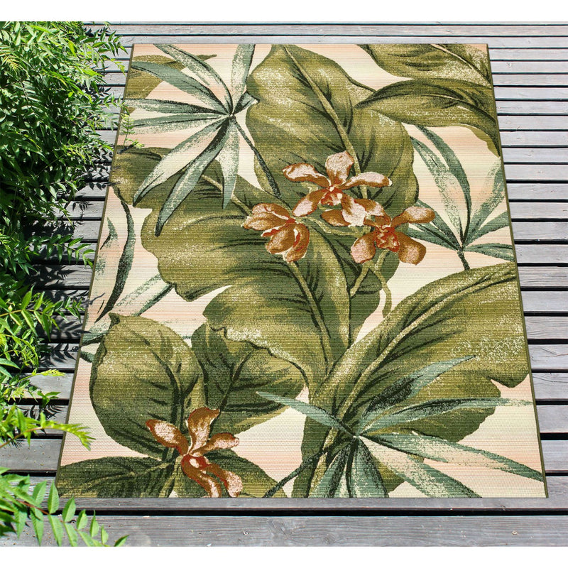 Marina Tropical Leaf Indoor/Outdoor Rug